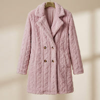Rosalia Plush Double-Breasted Coat